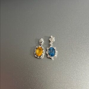 Citrine and topaz pendants